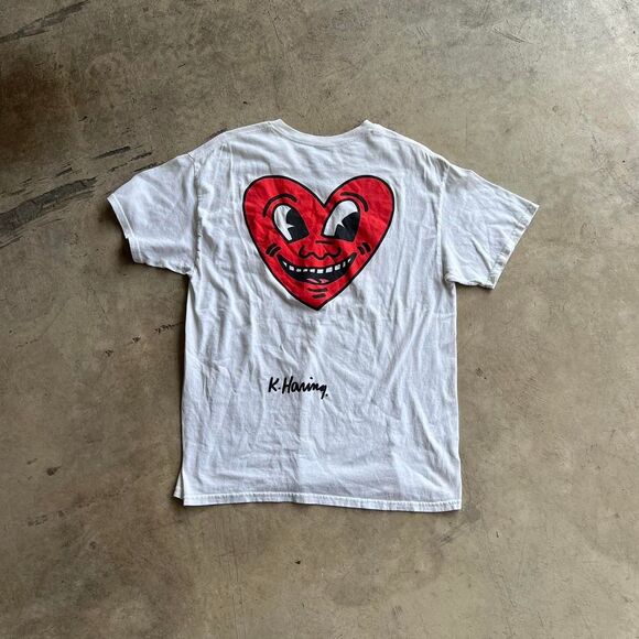 Keith Haring y2k heart tee Mens size L - Picture 1 of 2